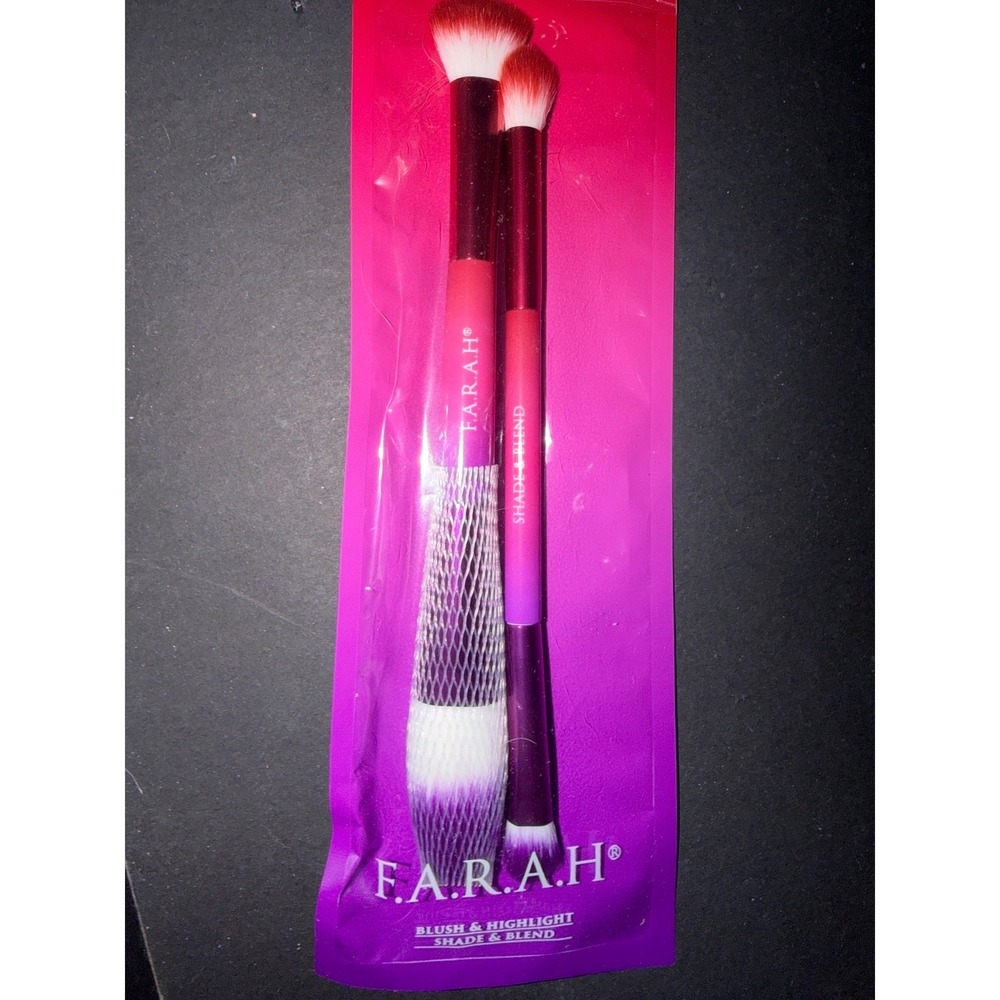 F.A.R.A.H. Makeup Brush Set Blush Highlight Shade Blend Dual-Ended Synthetic